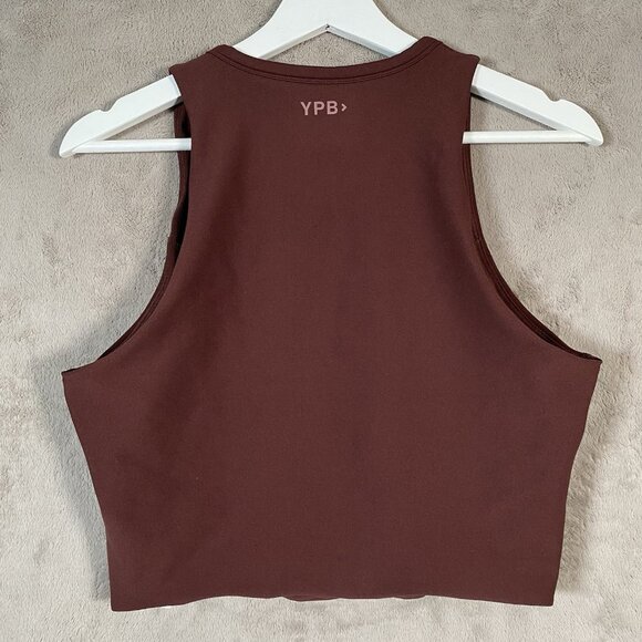 Abercrombie x YPB sculptLUX Plunge Henley Slim Tank L Activewear Built In Bra - Picture 6 of 14